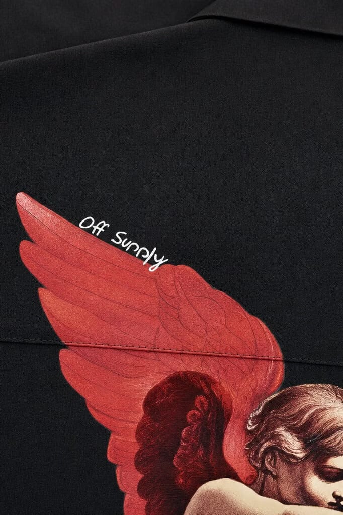 Off Supply Cupid_s Fav Black Bowling Shirt