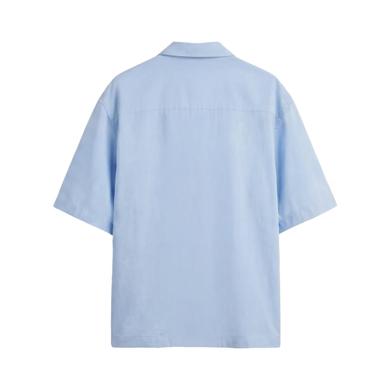 Off Supply In Transit Light Blue Bowling Shirt