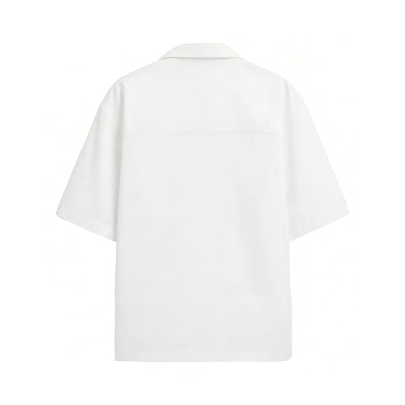 Off Supply In Transit White Bowling Shirt