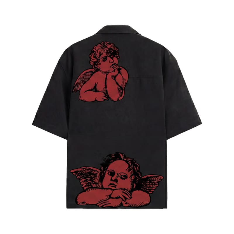 Off Supply Lost In Thoughts Black Bowling Shirt