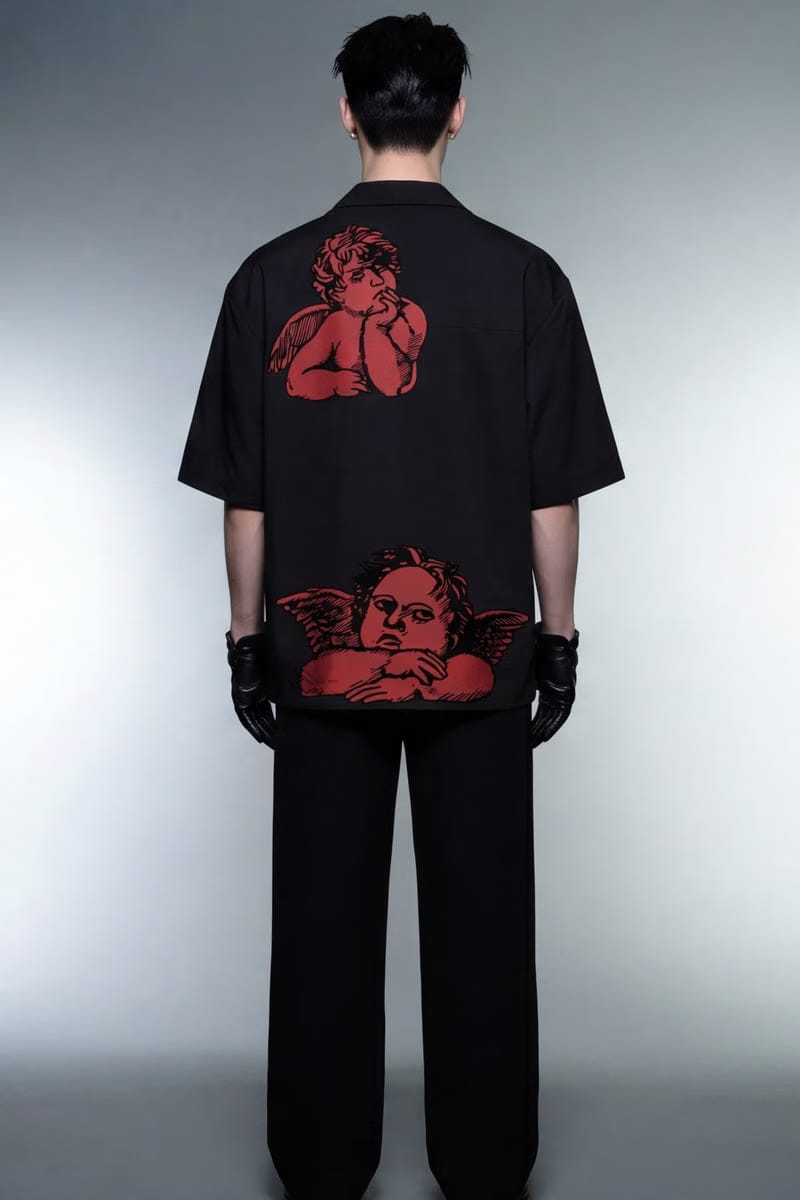 Off Supply Lost In Thoughts Black Bowling Shirt