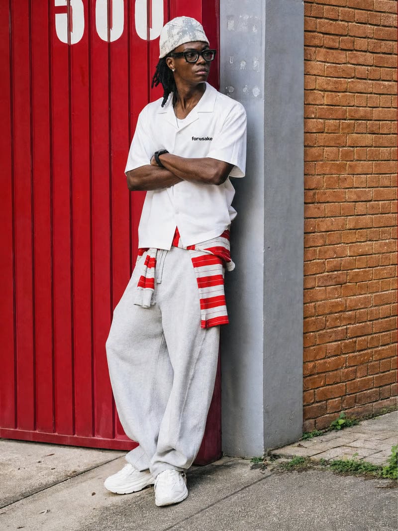 Forfksake Sinners White Bowling Shirt