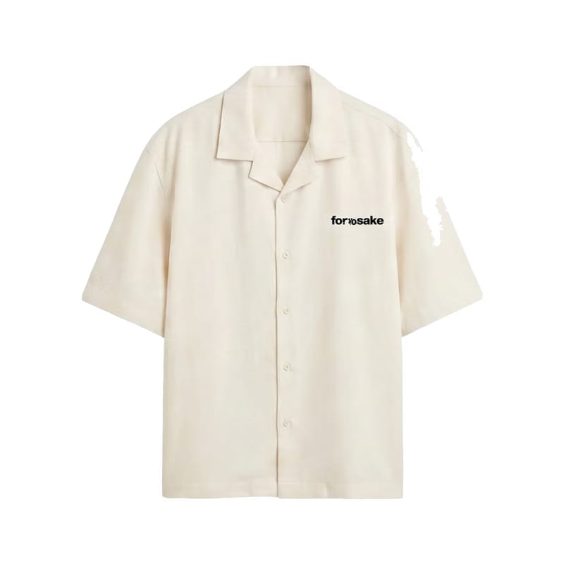 Forfksake Try Harder Light Blue Bowling Shirt