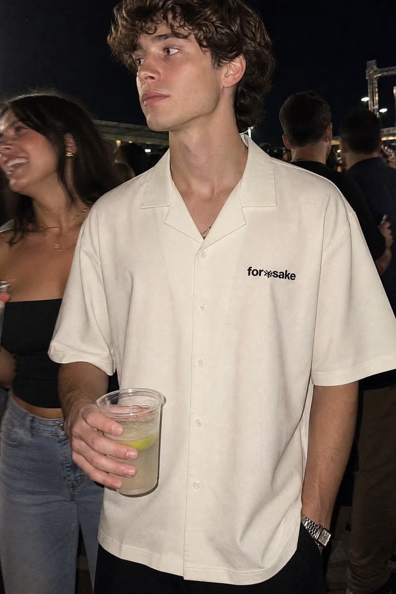 Forfksake Try Harder Light Blue Bowling Shirt