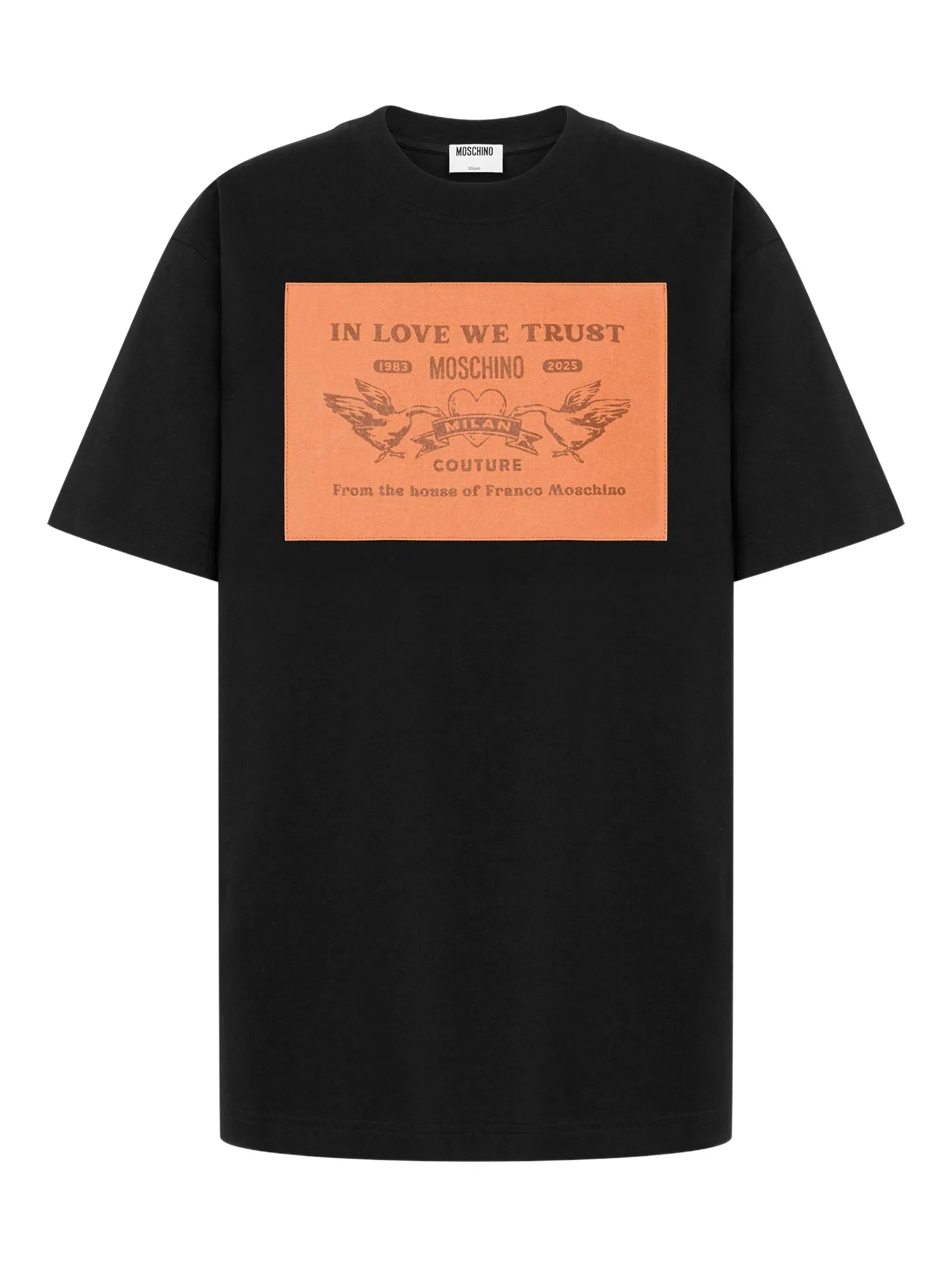 Moschino lettering-print T-Shirt Black