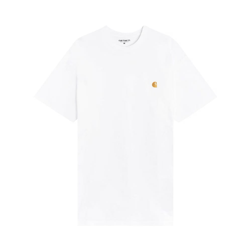 Carhartt WIP Shorts-Sleeve Chase T-Shirt White/Gold