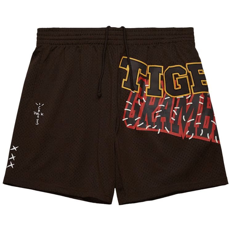 Cactus Jack by Travis Scott x Mitchell & Ness Grambling State University Shorts Brown