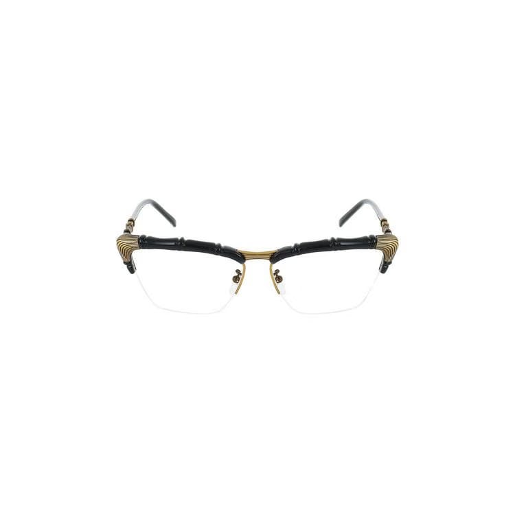 Gucci Semi Rim Cat Eye Sunglasses Black/Transparent