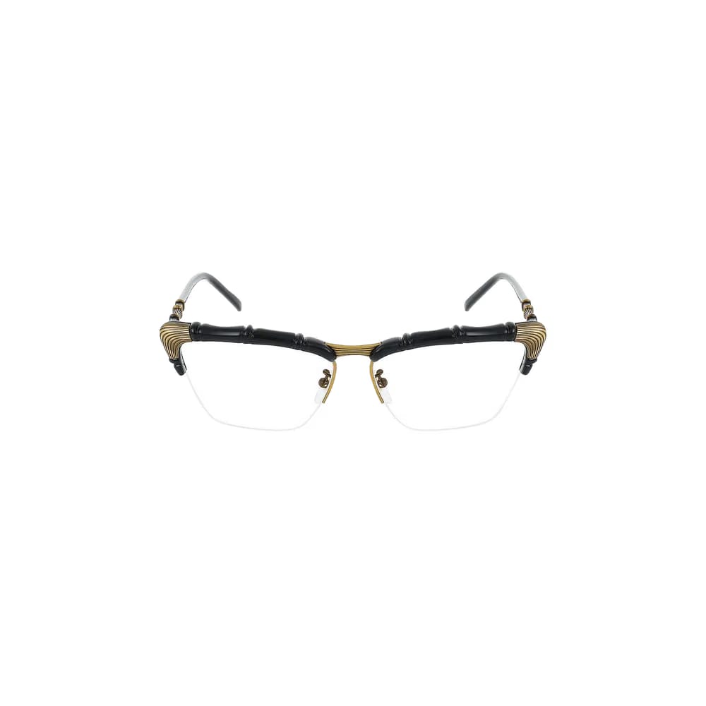 Gucci Semi Rim Cat Eye Sunglasses Black/Transparent
