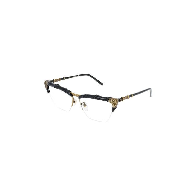 Gucci Semi Rim Cat Eye Sunglasses Black/Transparent