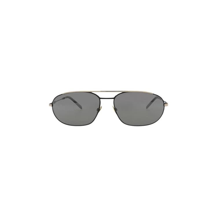 Saint Laurent Oval Sunglasses Black/Silver