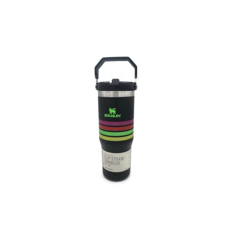 Stanley IceFlow Flip Straw Tumbler (Black Stripes)