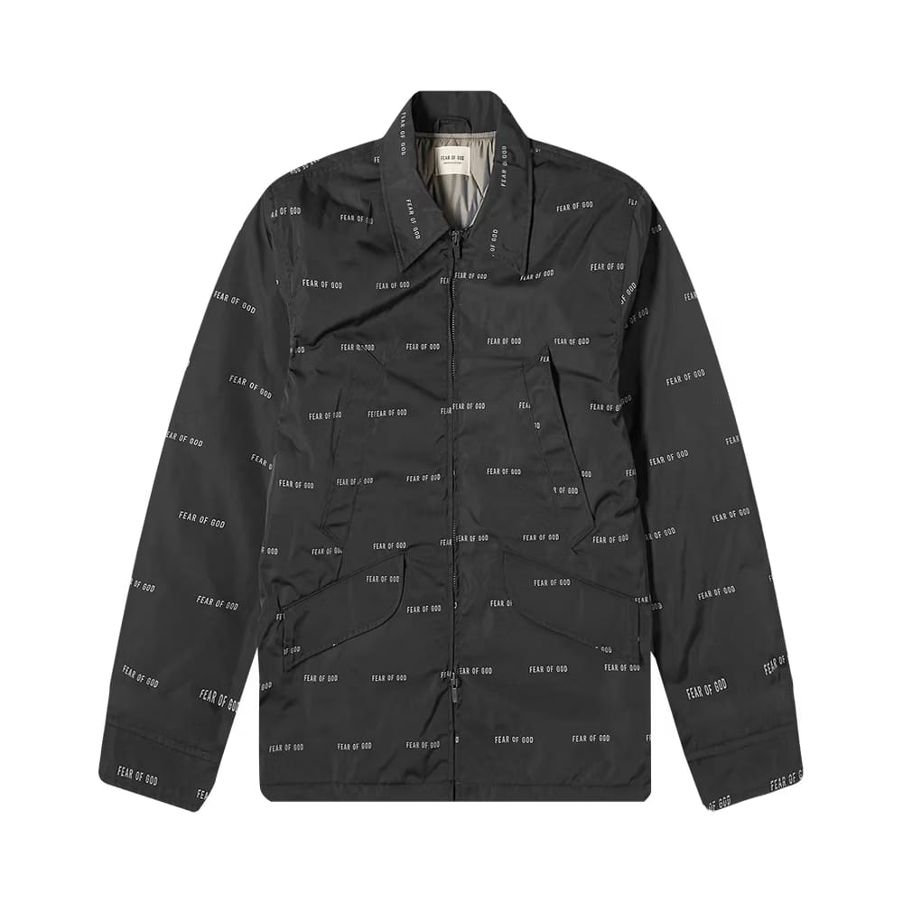 Fear of God All Over Print Nylon Field Jacket Black
