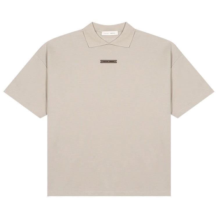 Fear of God Essentials 90s Fit Pique Shorts Sleeve Polo Abbey Stone