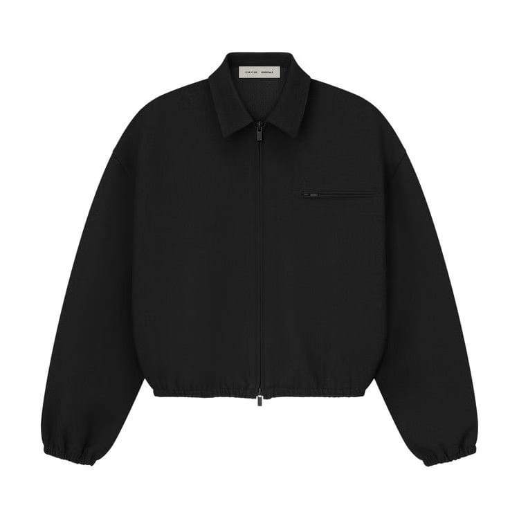 Fear of God Essentials Bonded Canvas Jacket Jet Black