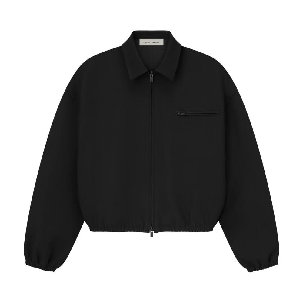 Fear of God Essentials Bonded Canvas Jacket Jet Black