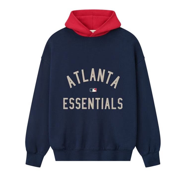 Fear of God Essentials Braves Hoodie Navy/Red