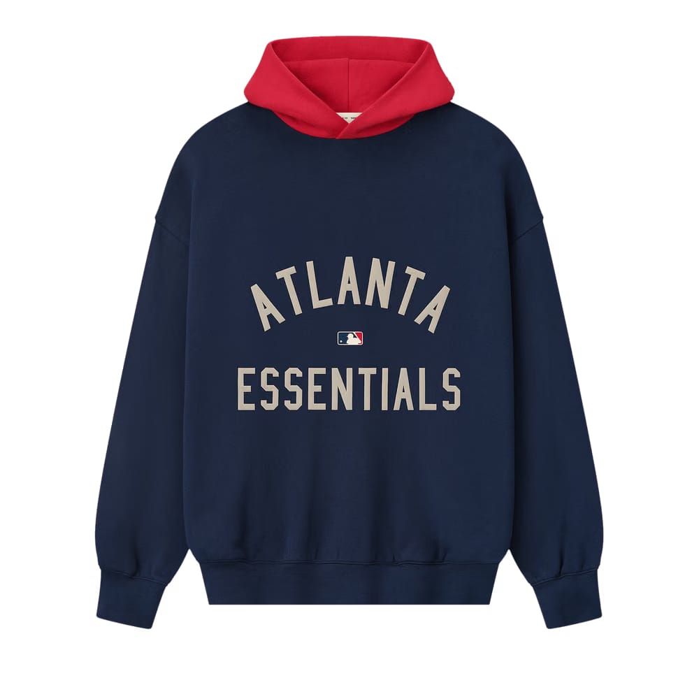 Fear of God Essentials Braves Hoodie Navy/Red