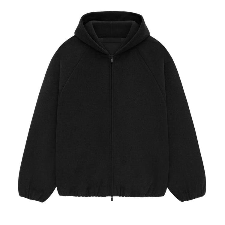 Fear of God Essentials Brushed Hooded Bomber Jacket Black