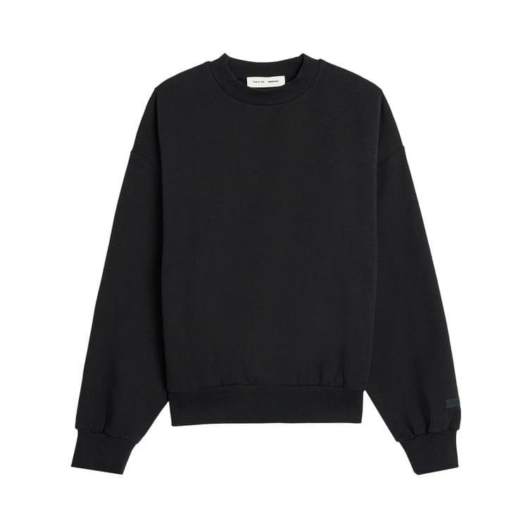 Fear of God Essentials Classic Fit Fleece Crewneck Jet Black
