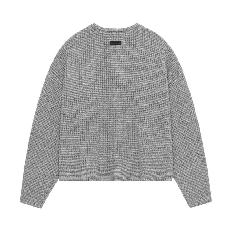 Fear of God Essentials Heavy Waffle Cardigan Dark Heather