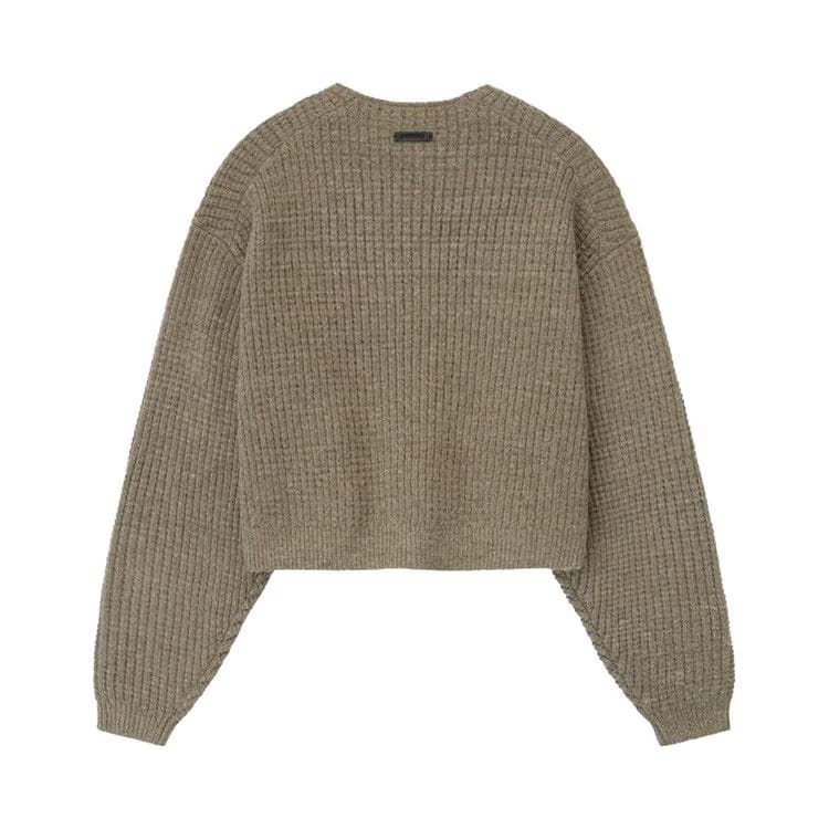 Fear of God Essentials Heavy Waffle Crewneck 90's Sweater Homestead Heather