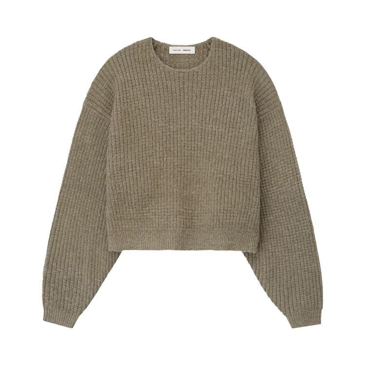 Fear of God Essentials Heavy Waffle Crewneck 90's Sweater Homestead Heather