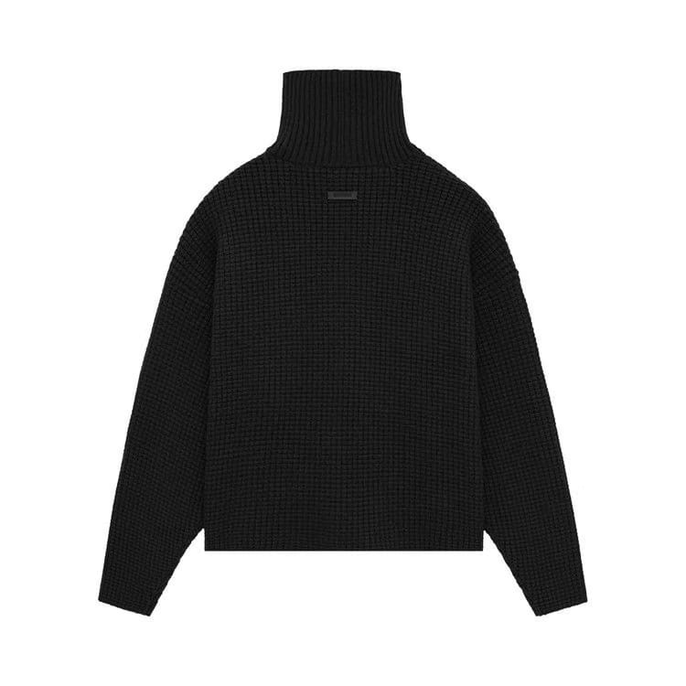 Fear of God Essentials Heavy Waffle Turtleneck Black
