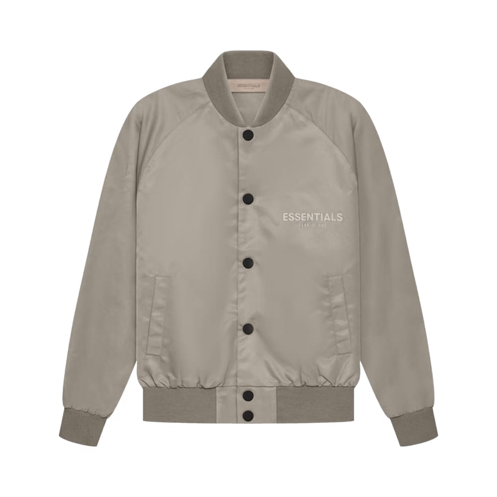 Fear of God Essentials Kids Baseball Jacket Desert Taupe