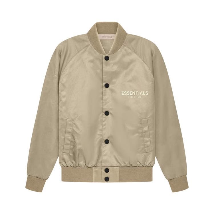 Fear of God Essentials Kids Baseball Jacket Oak