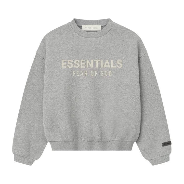 Fear of God Essentials Kids Fleece Crewneck Concrete Heather
