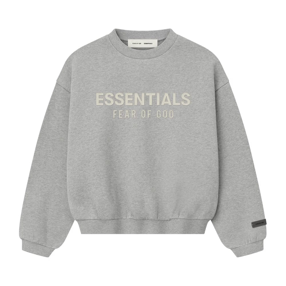 Fear of God Essentials Kids Fleece Crewneck Concrete Heather
