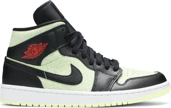 Air Jordan 1 Mid SE Black Barely Volt