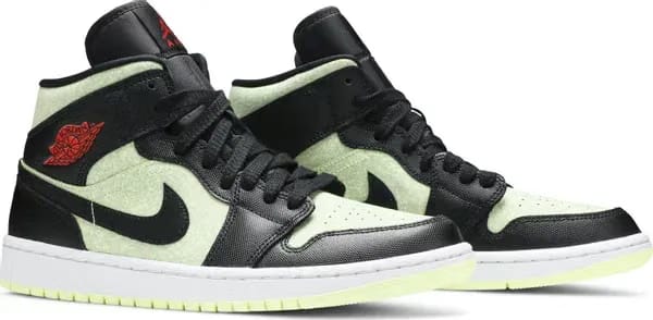 Air Jordan 1 Mid SE Black Barely Volt