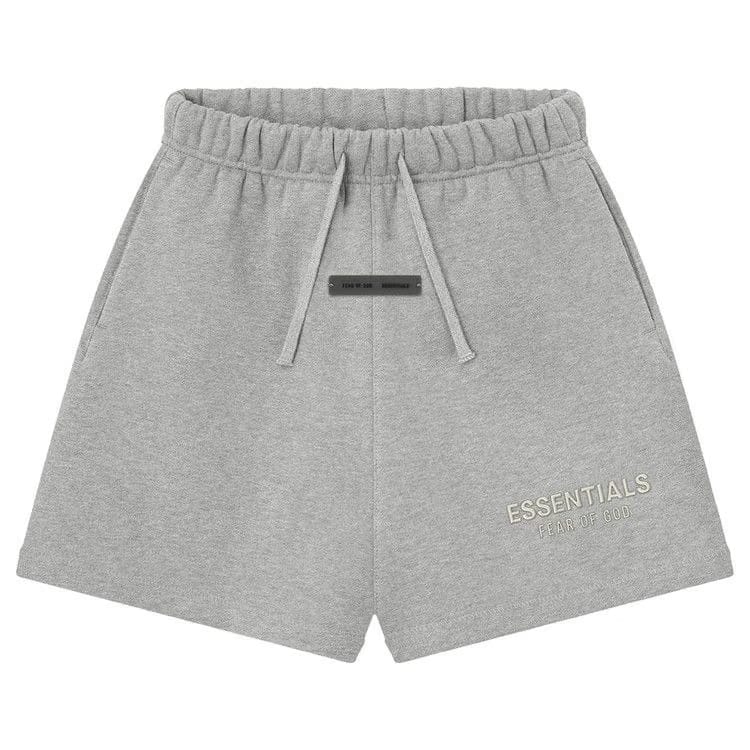 Fear of God Essentials Kids Fleece Soccer Shorts Cloud White