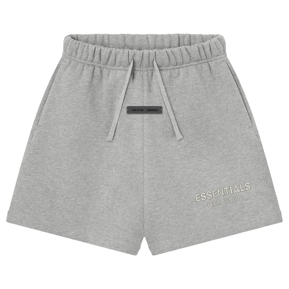 Fear of God Essentials Kids Fleece Soccer Shorts Cloud White
