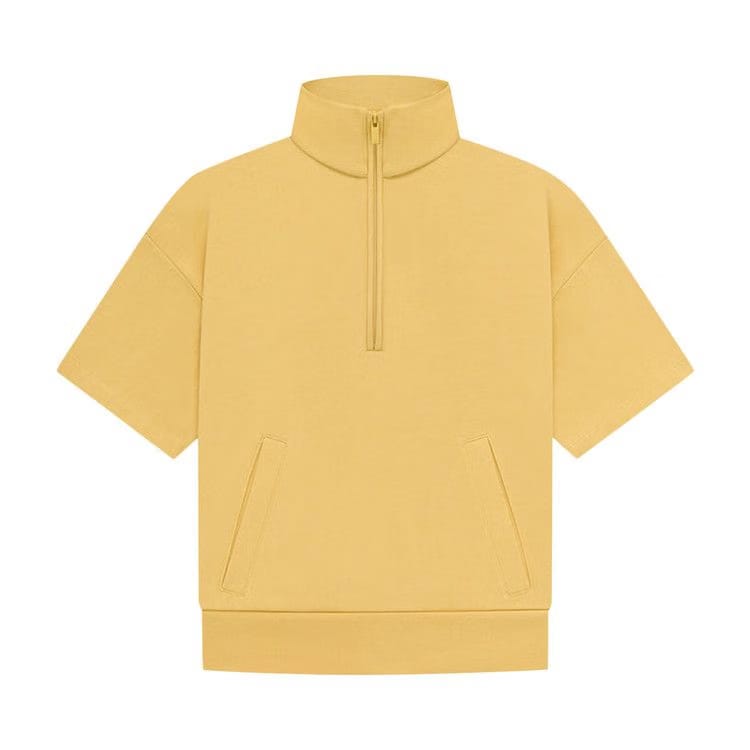 Fear of God Essentials Kids Half Zip French Terry Mockneck Light Tuscan