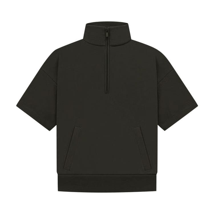 Fear of God Essentials Kids Half Zip French Terry Mockneck Off Black
