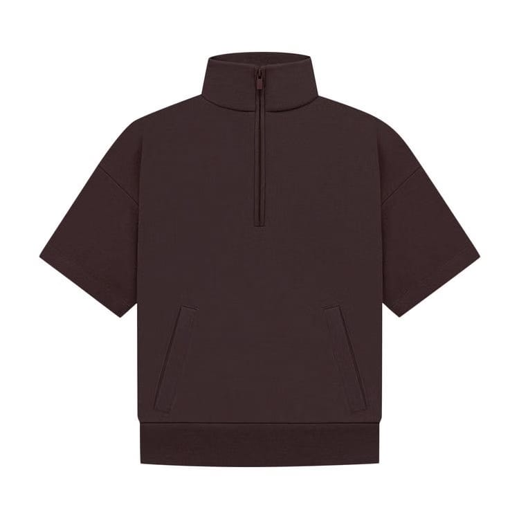 Fear of God Essentials Kids Half Zip French Terry Mockneck Plum