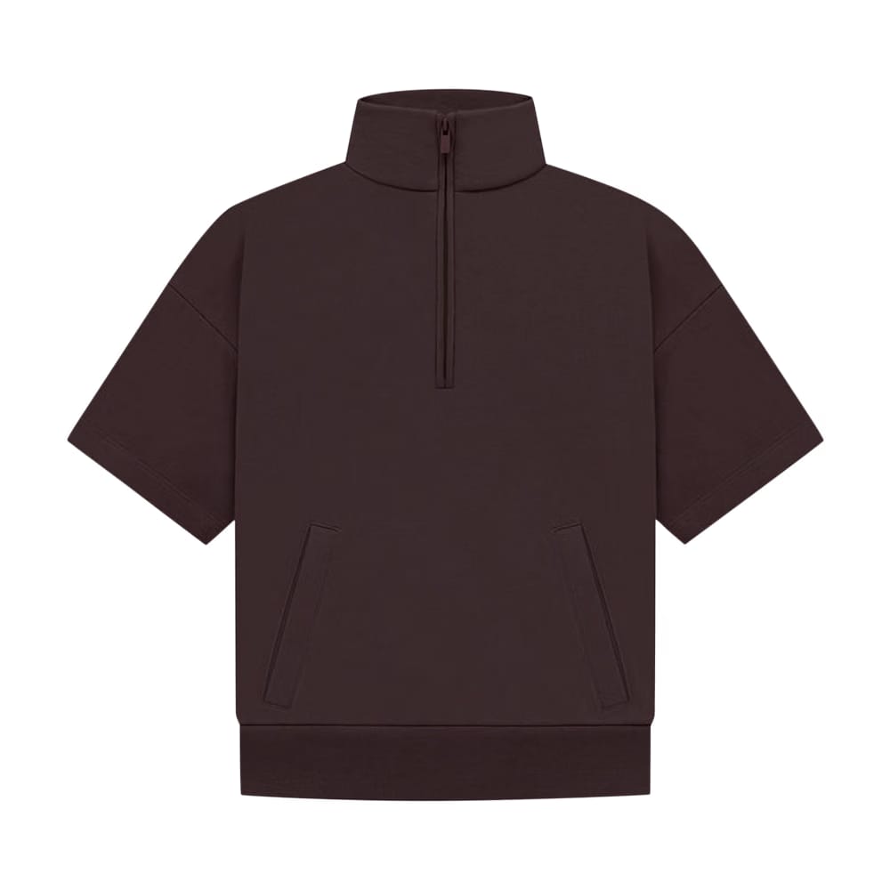 Fear of God Essentials Kids Half Zip French Terry Mockneck Plum