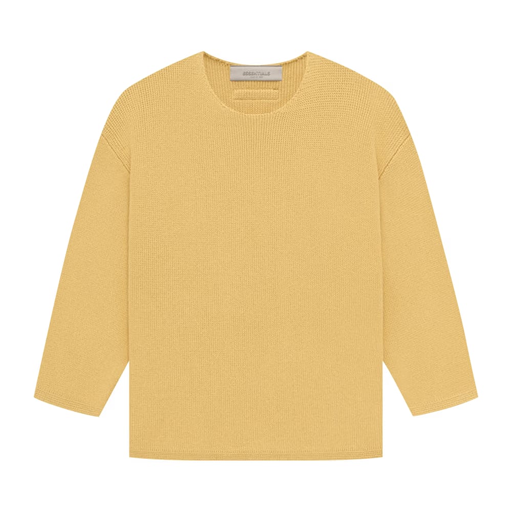 Fear of God Essentials Kids Rawneck Knit Sweater Light Tuscan