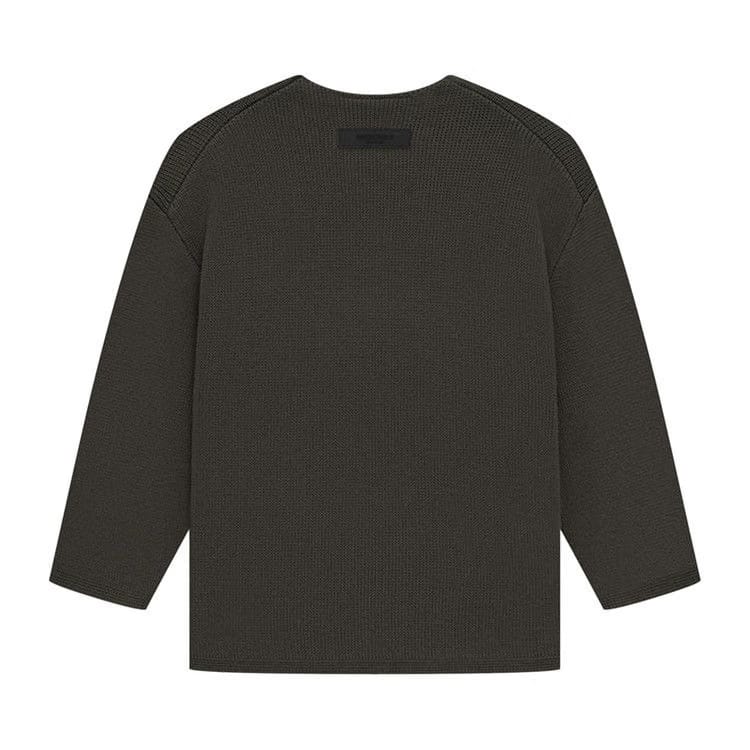 Fear of God Essentials Kids Rawneck Knit Sweater Off Black