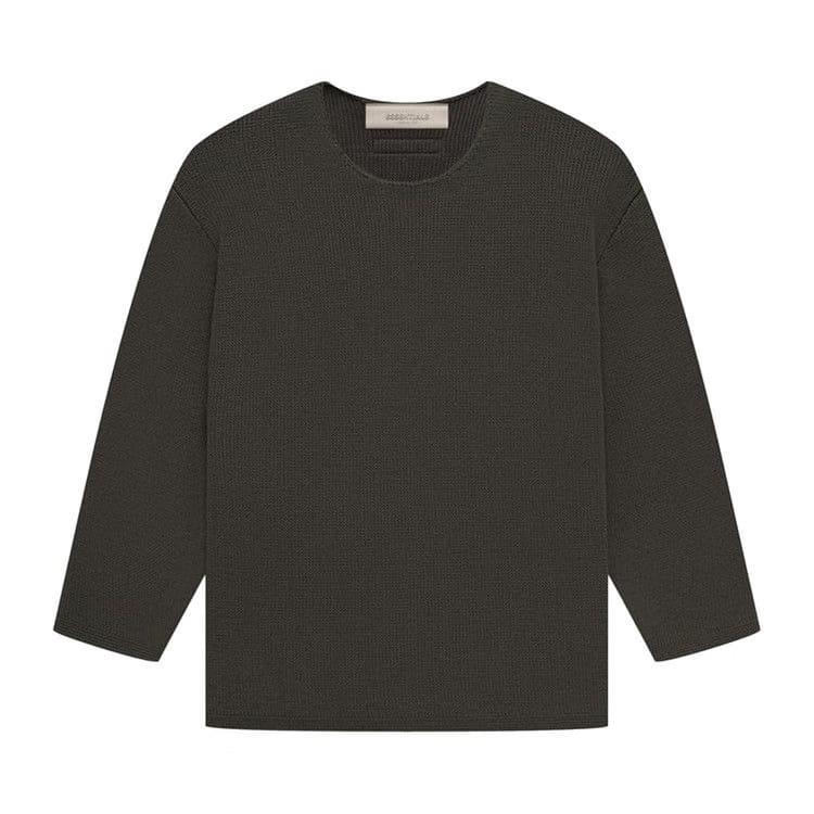 Fear of God Essentials Kids Rawneck Knit Sweater Off Black