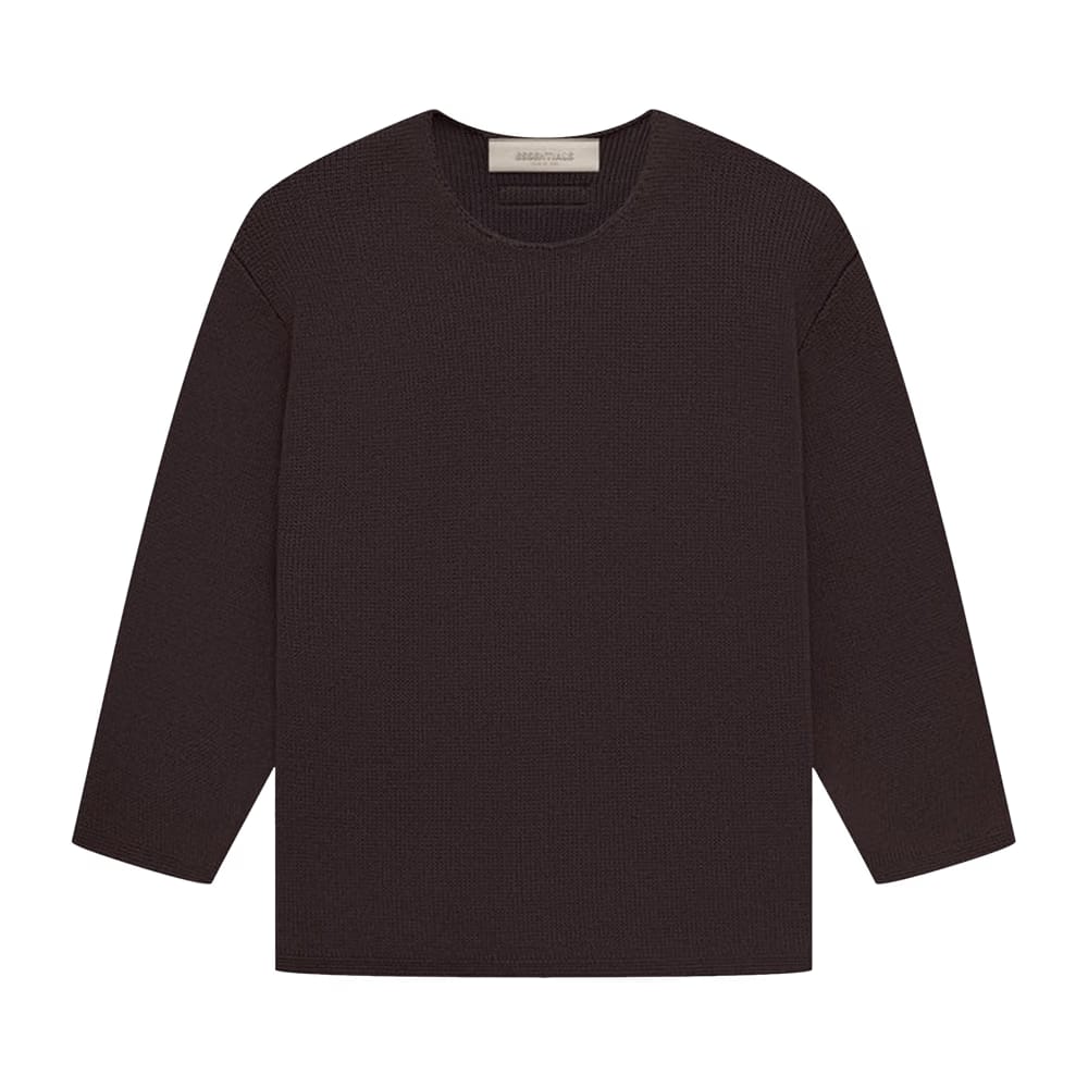 Fear of God Essentials Kids Rawneck Knit Sweater Plum