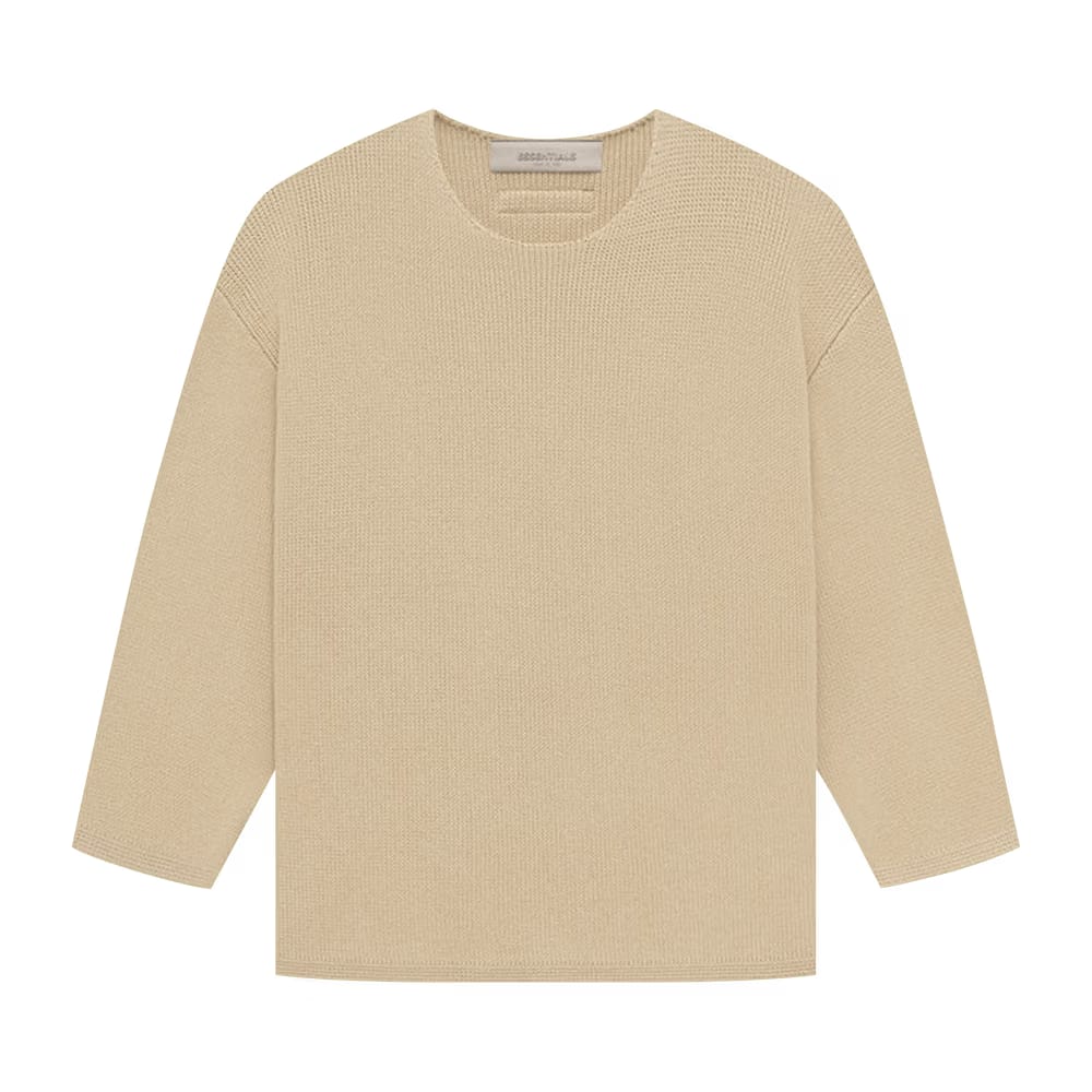 Fear of God Essentials Kids Rawneck Knit Sweater Sand