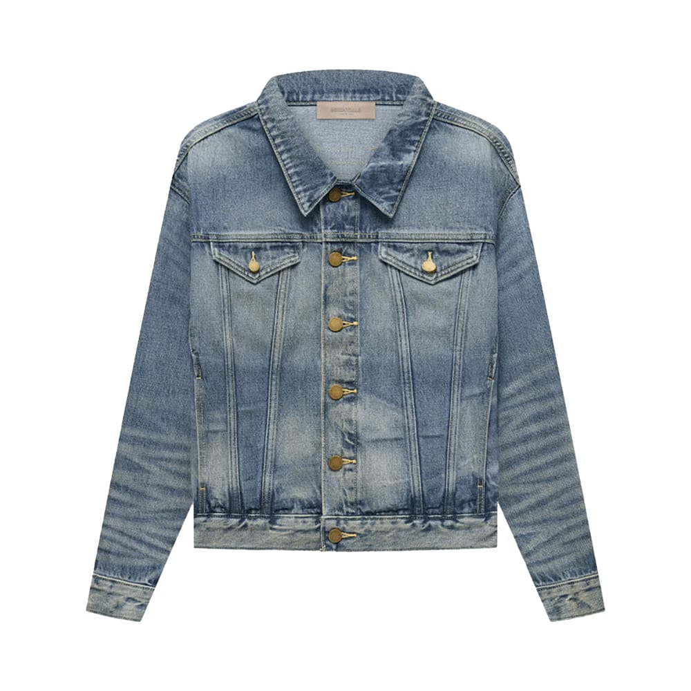 Fear of God Essentials Kids Trucker Jacket Indigo