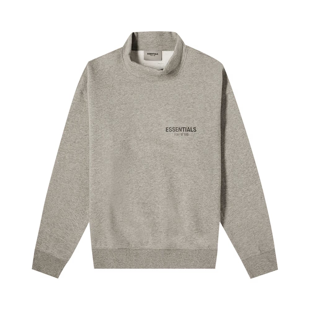 Fear of God Essentials Pullover Mockneck Heather Oatmeal