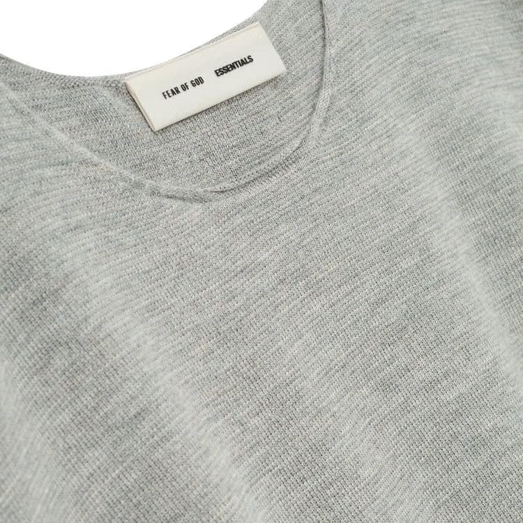 Fear of God Essentials Merino Long Sleeve Crewneck Sweater Concrete Heather