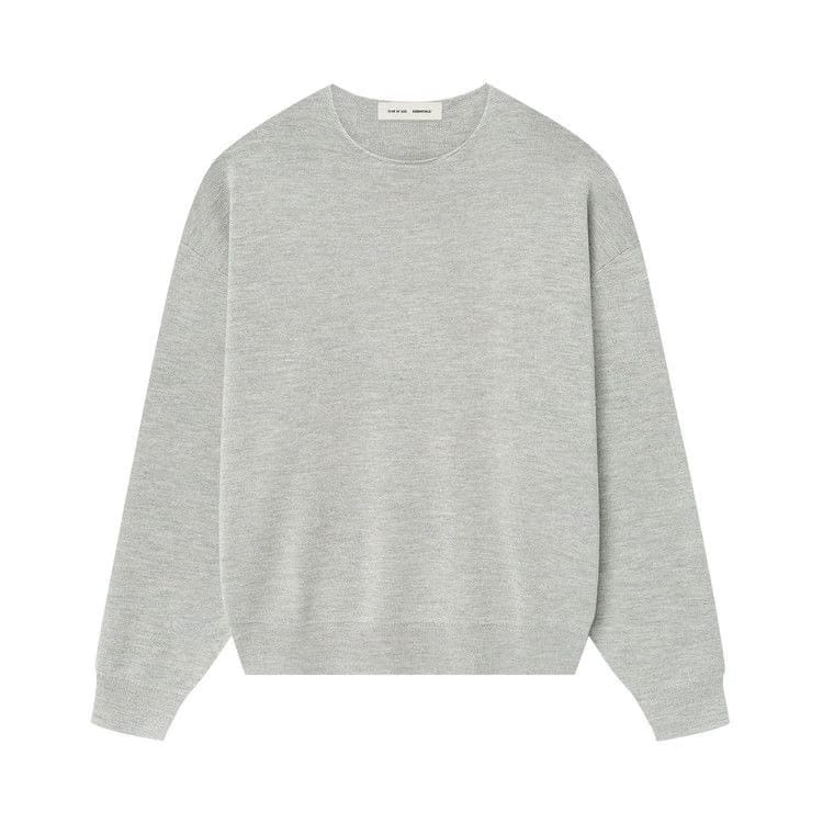 Fear of God Essentials Merino Long Sleeve Crewneck Sweater Concrete Heather