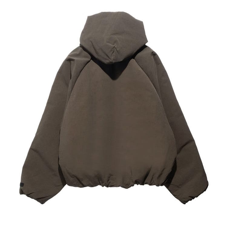 Fear of God Essentials Military Nylon Hooded Bomber Brown